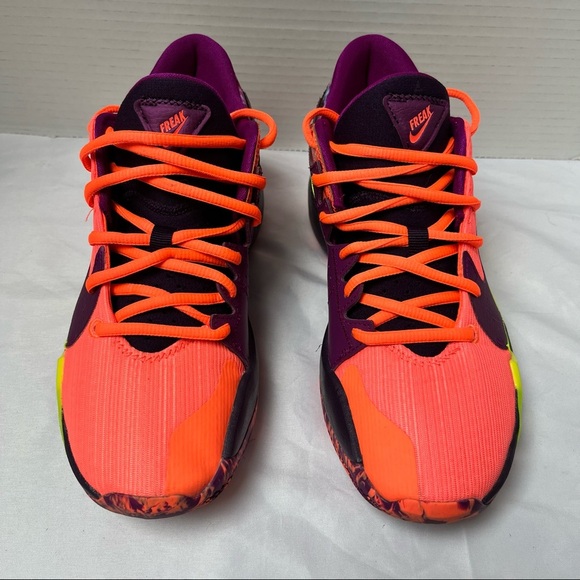 Nike Zoom Freak 2 Basketball Shoes Orange/Purple Sneakers Size 6.5 - Picture 3 of 12